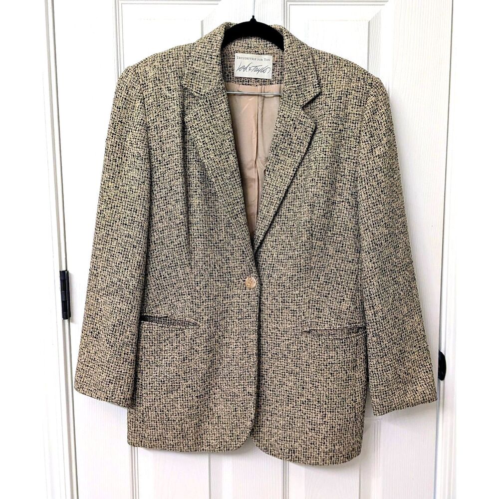 Vintage Lord & Taylor 100% Silk Lightweight Oversized Grandpacore Blazer | SZ 6